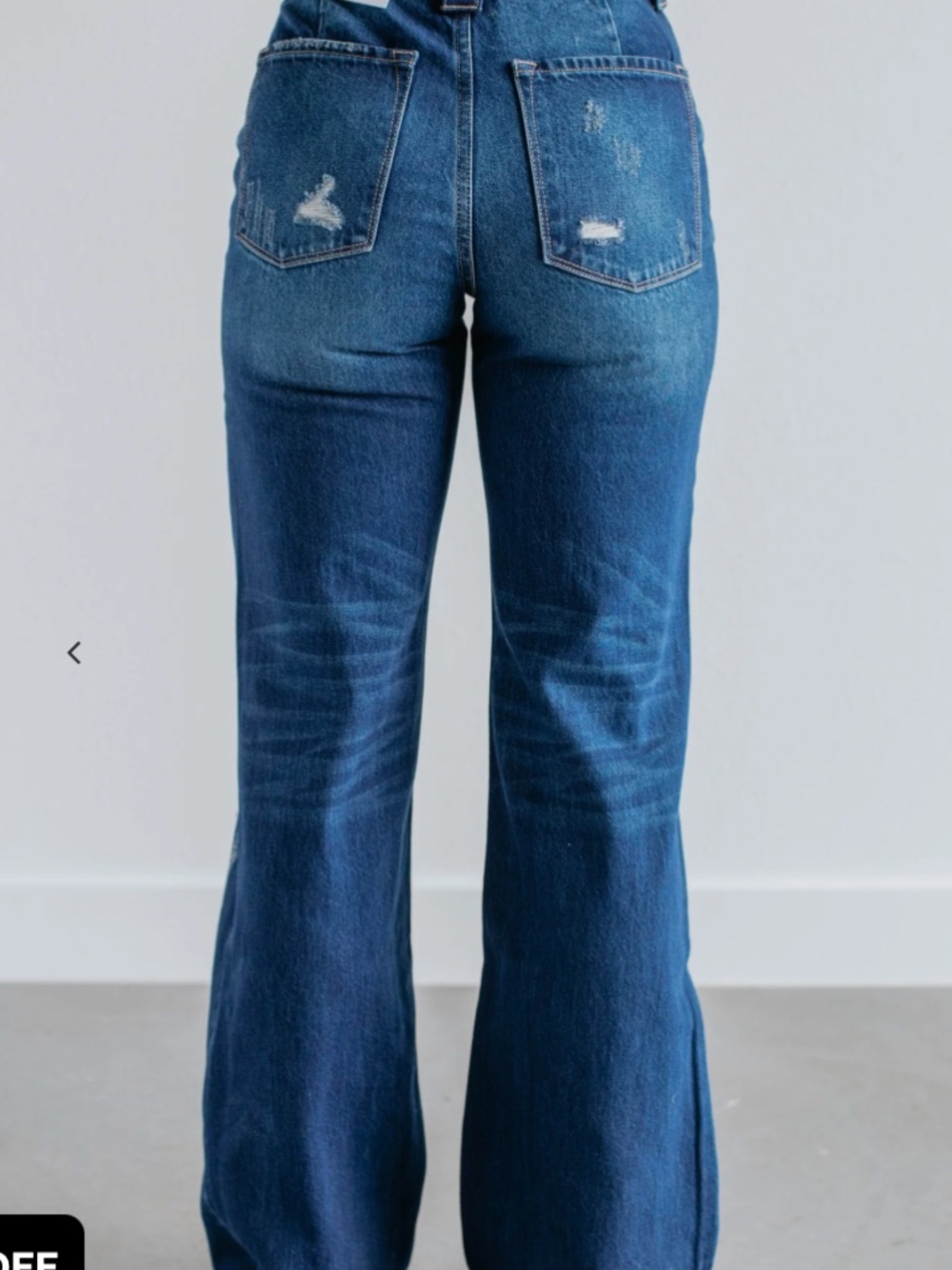 Kancan distressed high rise wide leg jeans - Picture 2 of 7